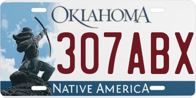 OK license plate 307ABX