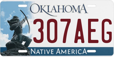 OK license plate 307AEG