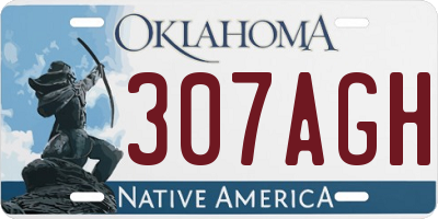 OK license plate 307AGH