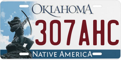 OK license plate 307AHC