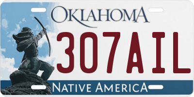 OK license plate 307AIL