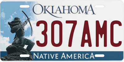 OK license plate 307AMC