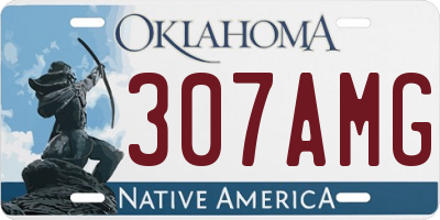 OK license plate 307AMG