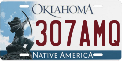OK license plate 307AMQ