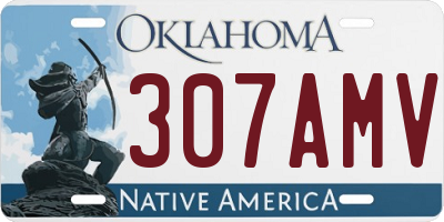 OK license plate 307AMV