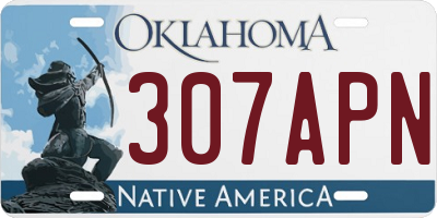 OK license plate 307APN
