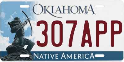 OK license plate 307APP