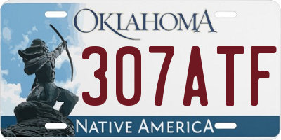 OK license plate 307ATF