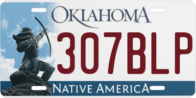 OK license plate 307BLP