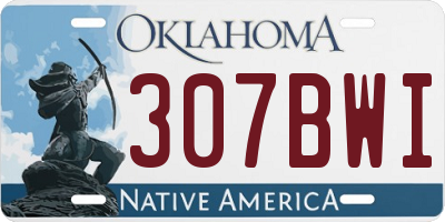 OK license plate 307BWI