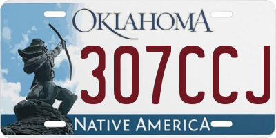 OK license plate 307CCJ