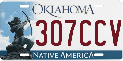 OK license plate 307CCV