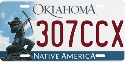 OK license plate 307CCX