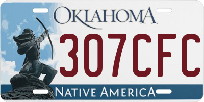 OK license plate 307CFC