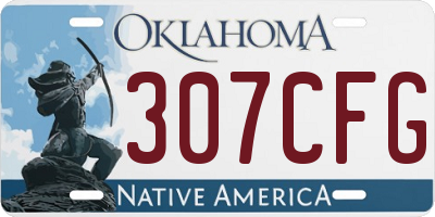 OK license plate 307CFG