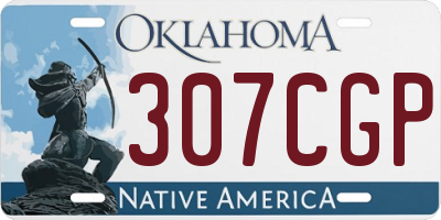 OK license plate 307CGP