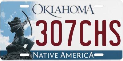 OK license plate 307CHS
