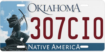 OK license plate 307CIO