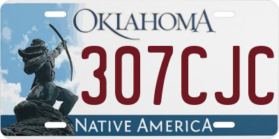 OK license plate 307CJC