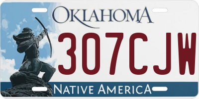OK license plate 307CJW