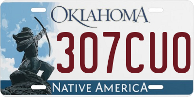 OK license plate 307CUO