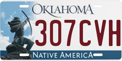 OK license plate 307CVH