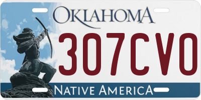 OK license plate 307CVO