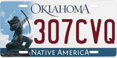 OK license plate 307CVQ