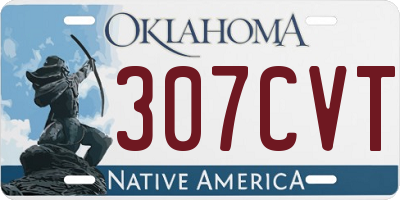 OK license plate 307CVT