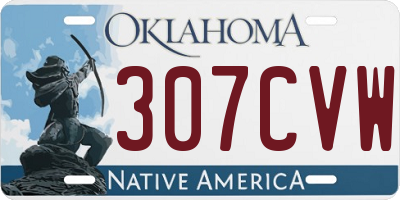 OK license plate 307CVW