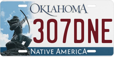 OK license plate 307DNE