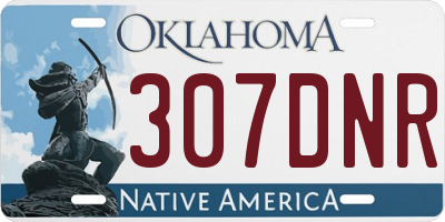 OK license plate 307DNR