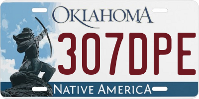 OK license plate 307DPE