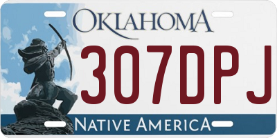 OK license plate 307DPJ