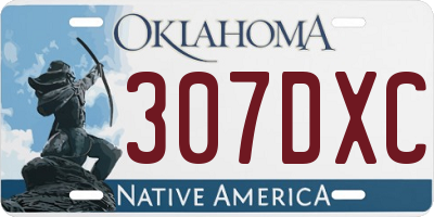 OK license plate 307DXC