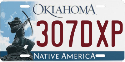 OK license plate 307DXP