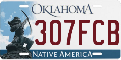 OK license plate 307FCB