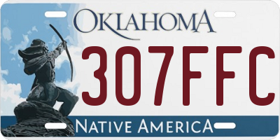 OK license plate 307FFC