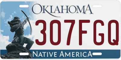 OK license plate 307FGQ
