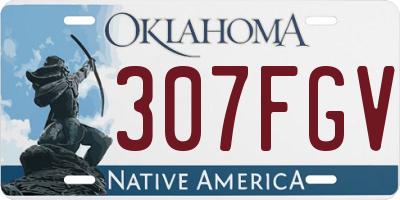 OK license plate 307FGV