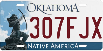 OK license plate 307FJX