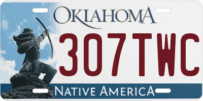 OK license plate 307TWC