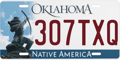 OK license plate 307TXQ