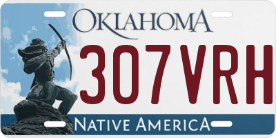 OK license plate 307VRH