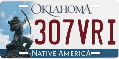 OK license plate 307VRI