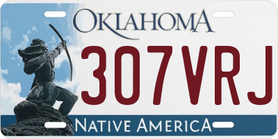 OK license plate 307VRJ