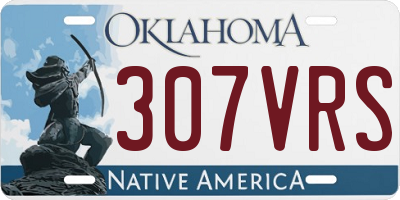 OK license plate 307VRS