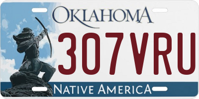 OK license plate 307VRU