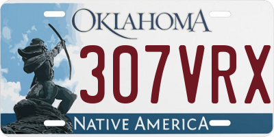 OK license plate 307VRX