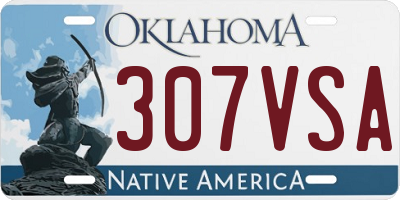 OK license plate 307VSA
